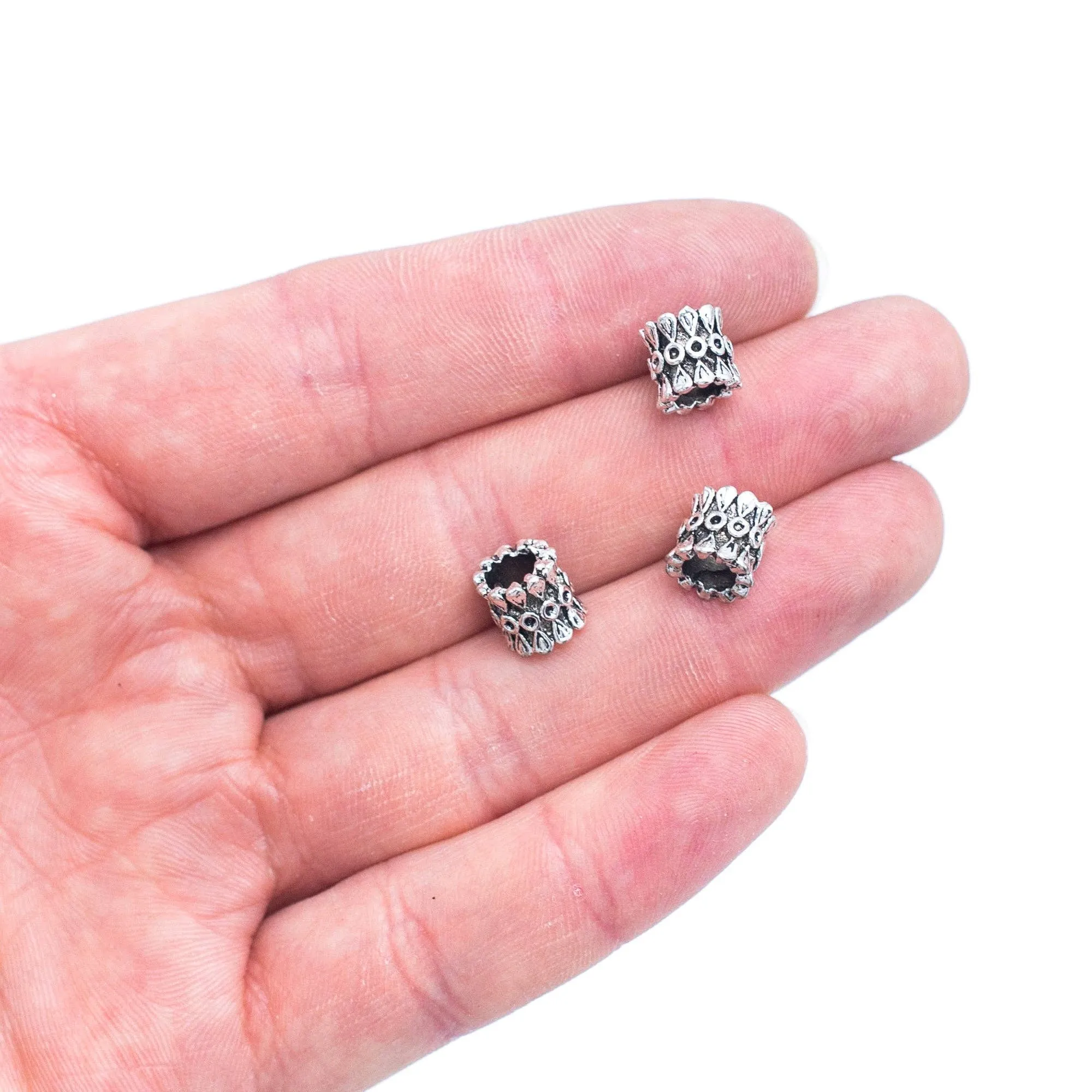 20PCS For 5mm leather antique silver  5mm round  Jewelry supply Findings Components- D-5-5-244