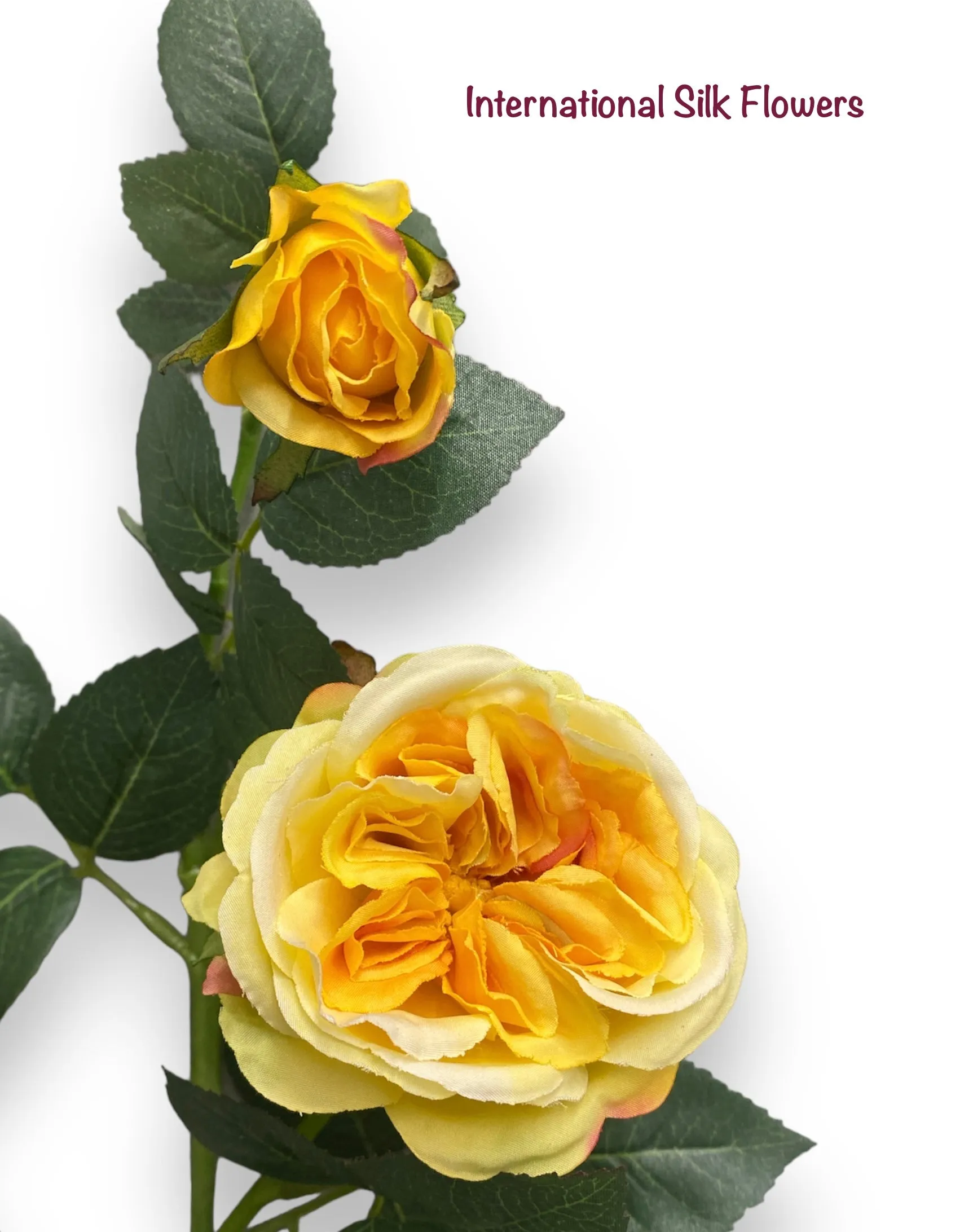 29" Silk Garden Rose Spray ( FSR416-Yellow )