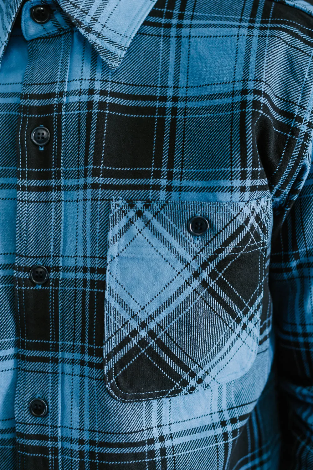 5700 - "Awa-Ai" Natural Indigo Heavyweight Check Flannel