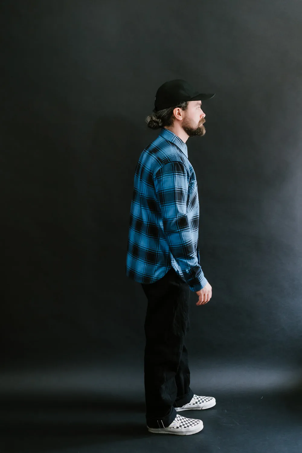 5700 - "Awa-Ai" Natural Indigo Heavyweight Check Flannel