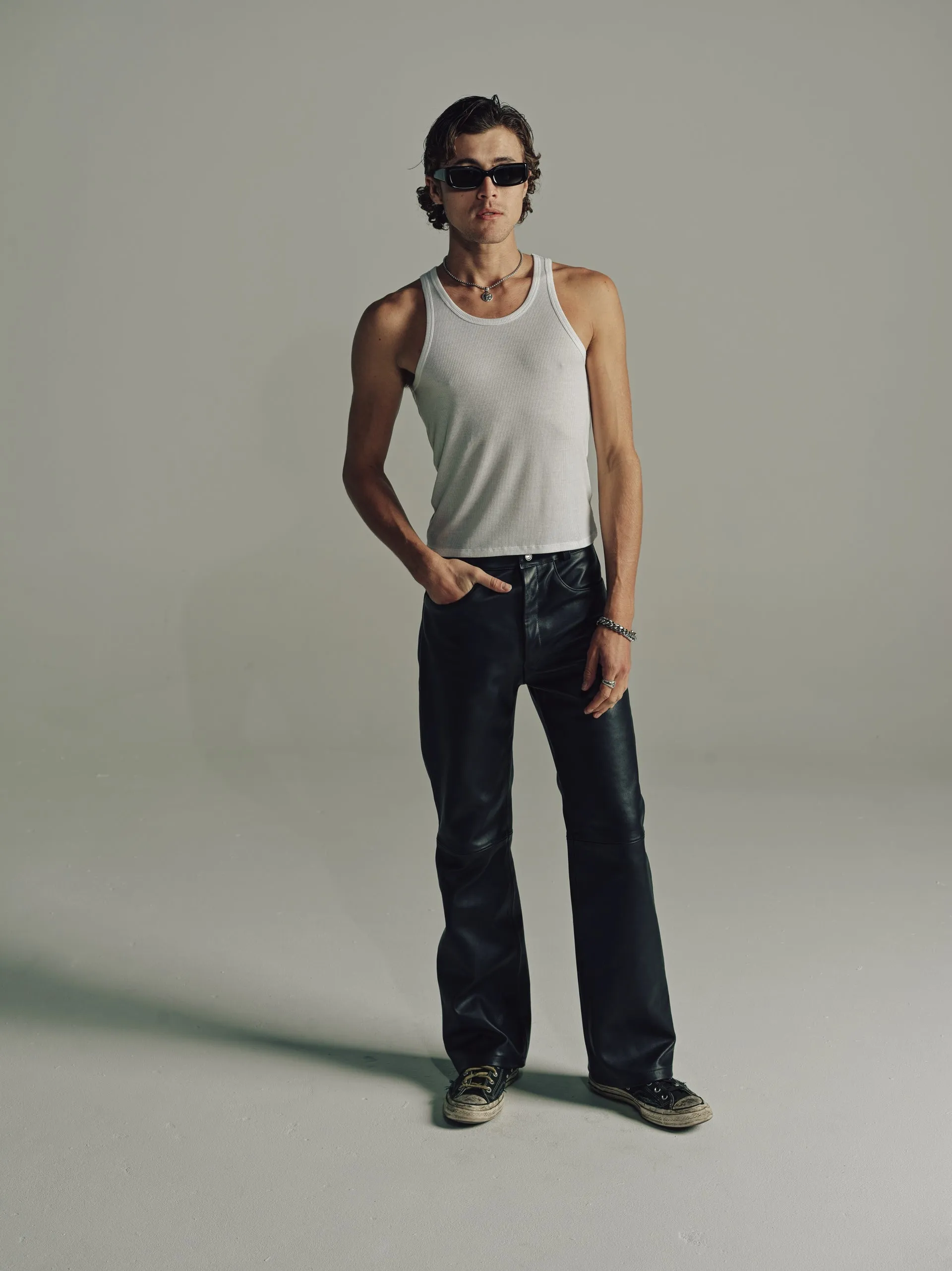 Black Daf Leather Pant