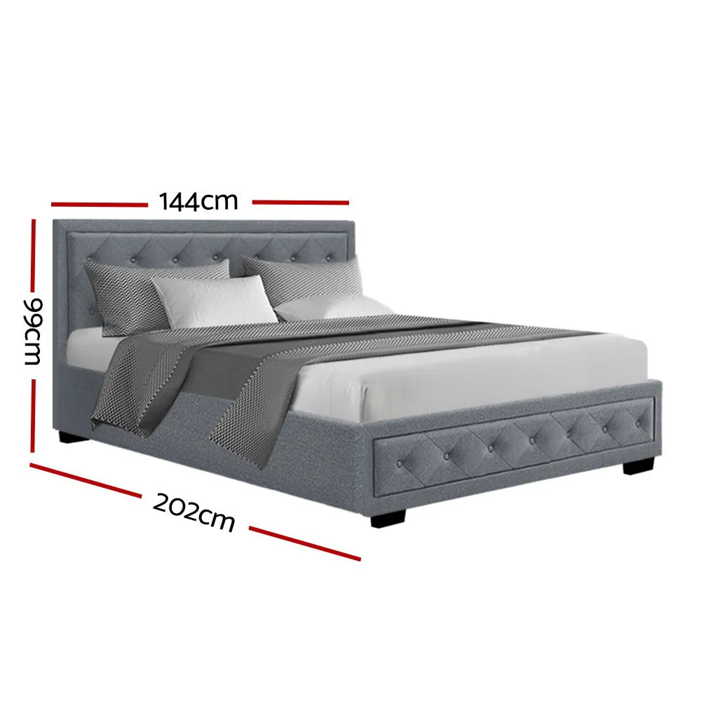 Bronte Storage Double Bed Frame Grey