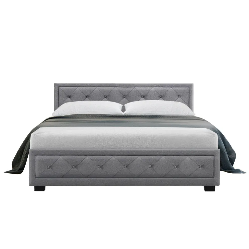 Bronte Storage Double Bed Frame Grey