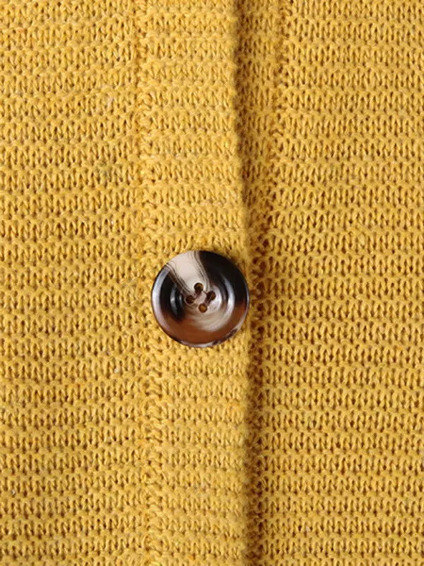 Button Front Hooded Cardigan Sweaters