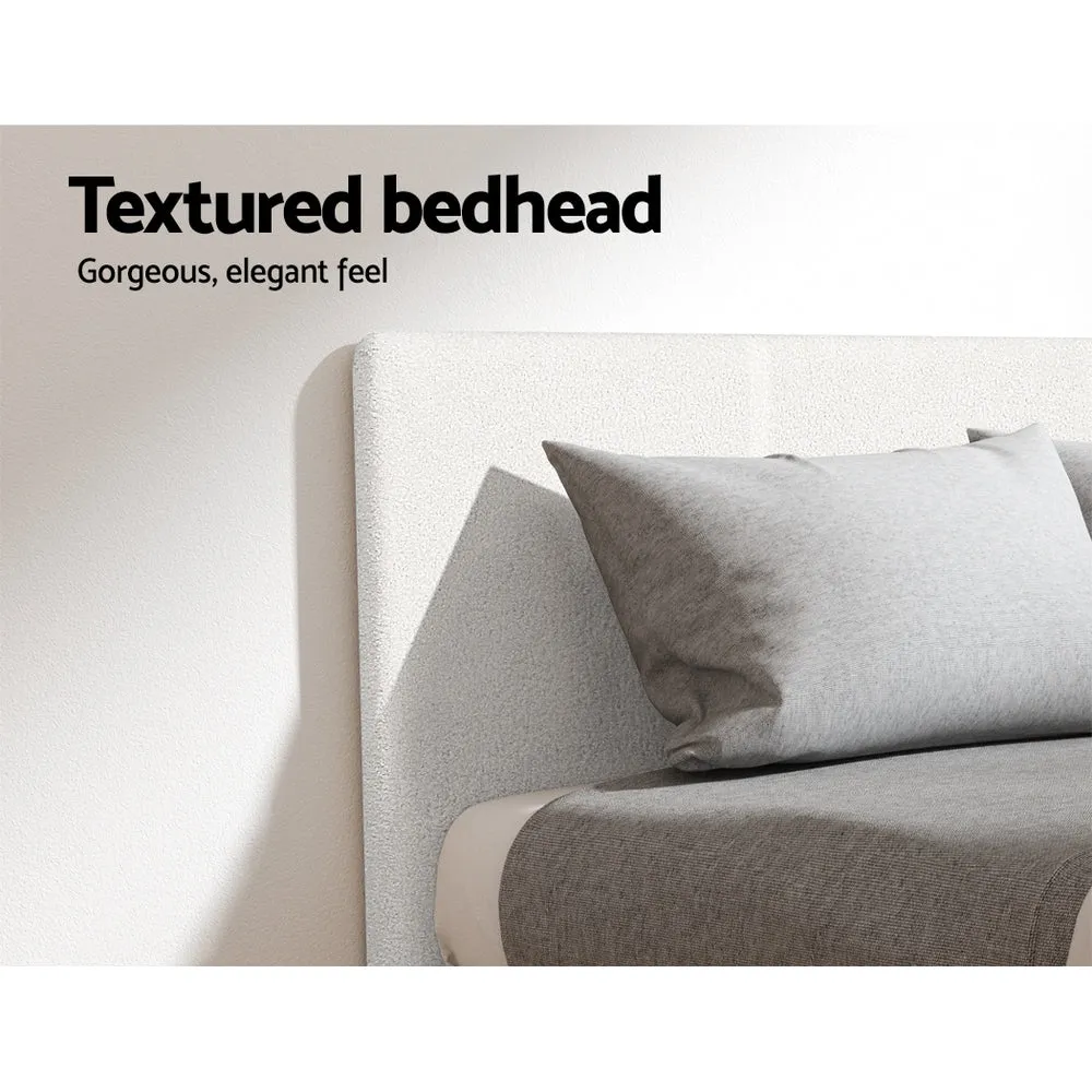 Coogee Double Bed Frame Cuddly White Bouclé