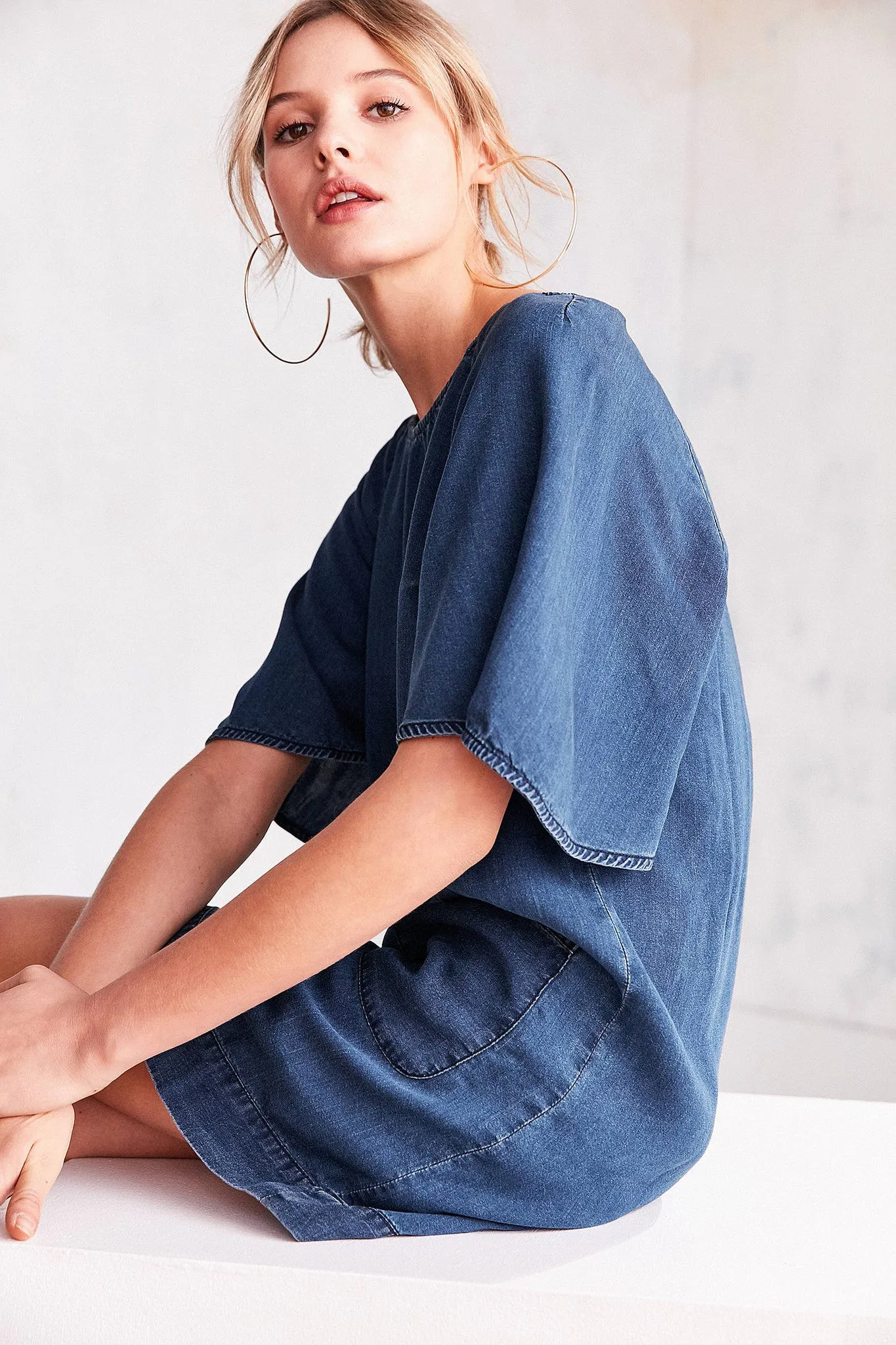 Cooperative Chambray Raglan Sleeve Dress