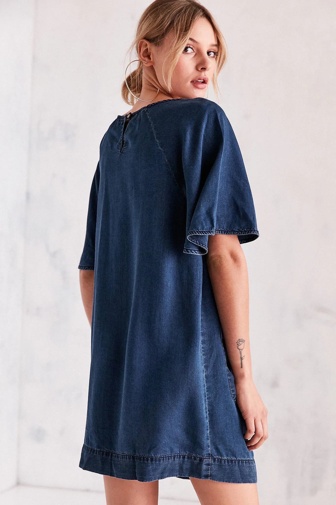 Cooperative Chambray Raglan Sleeve Dress