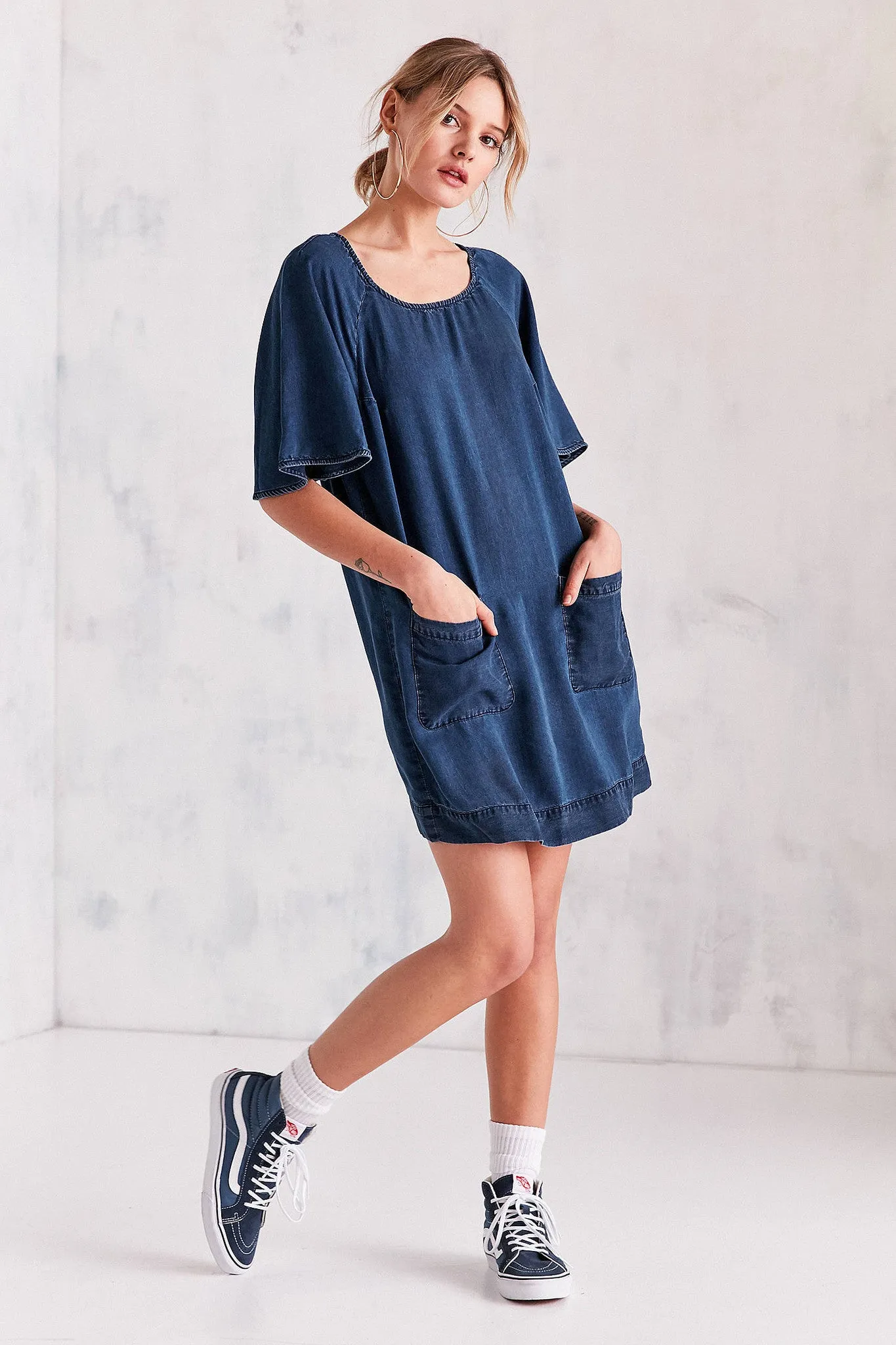 Cooperative Chambray Raglan Sleeve Dress
