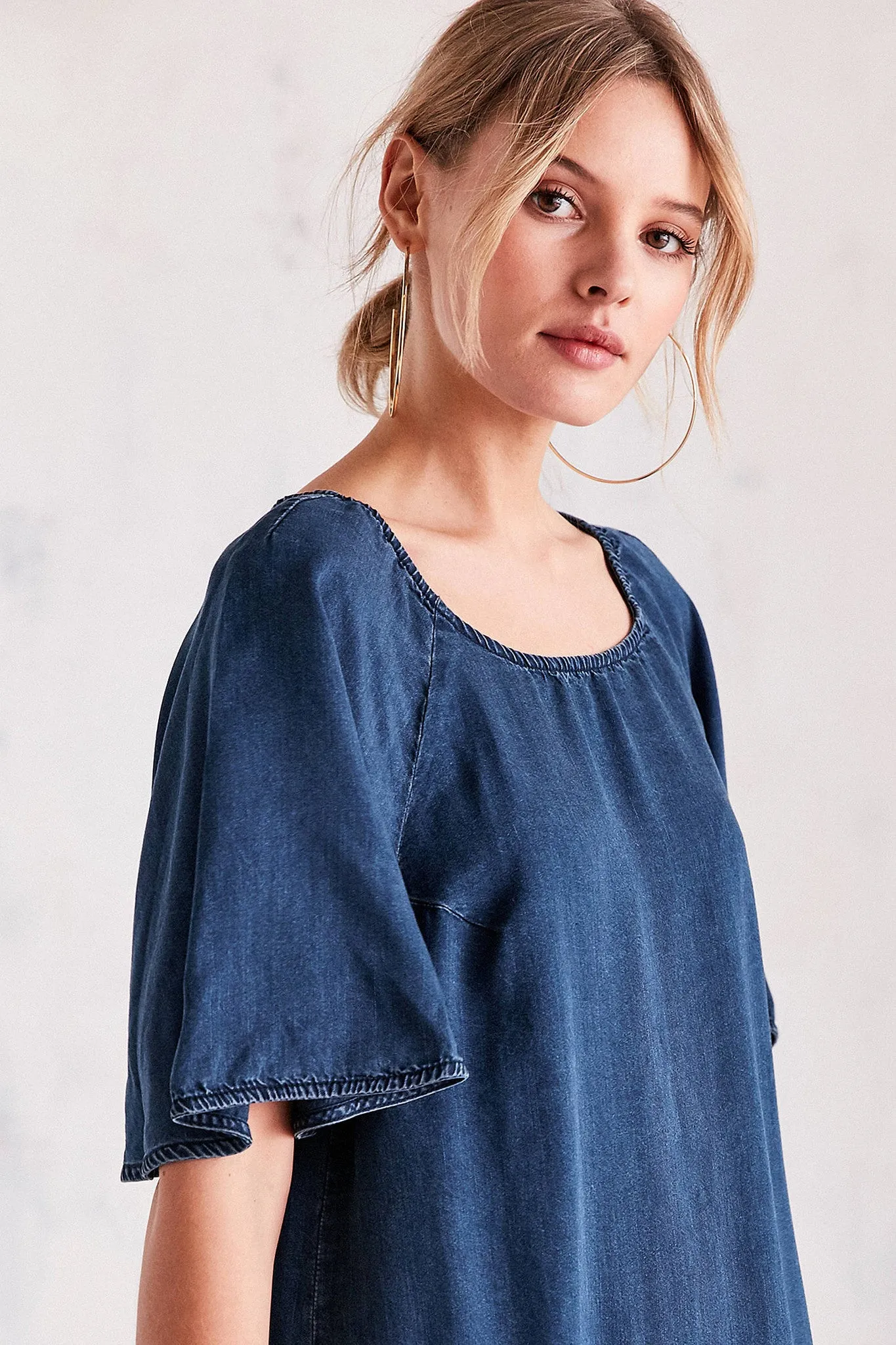 Cooperative Chambray Raglan Sleeve Dress