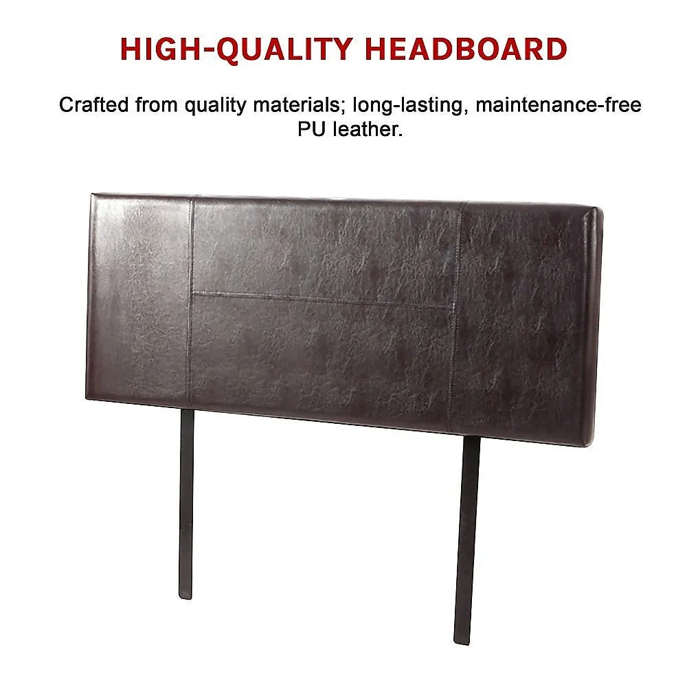 Double Size | PU Leather Bed Headboard Bedhead (Brown)