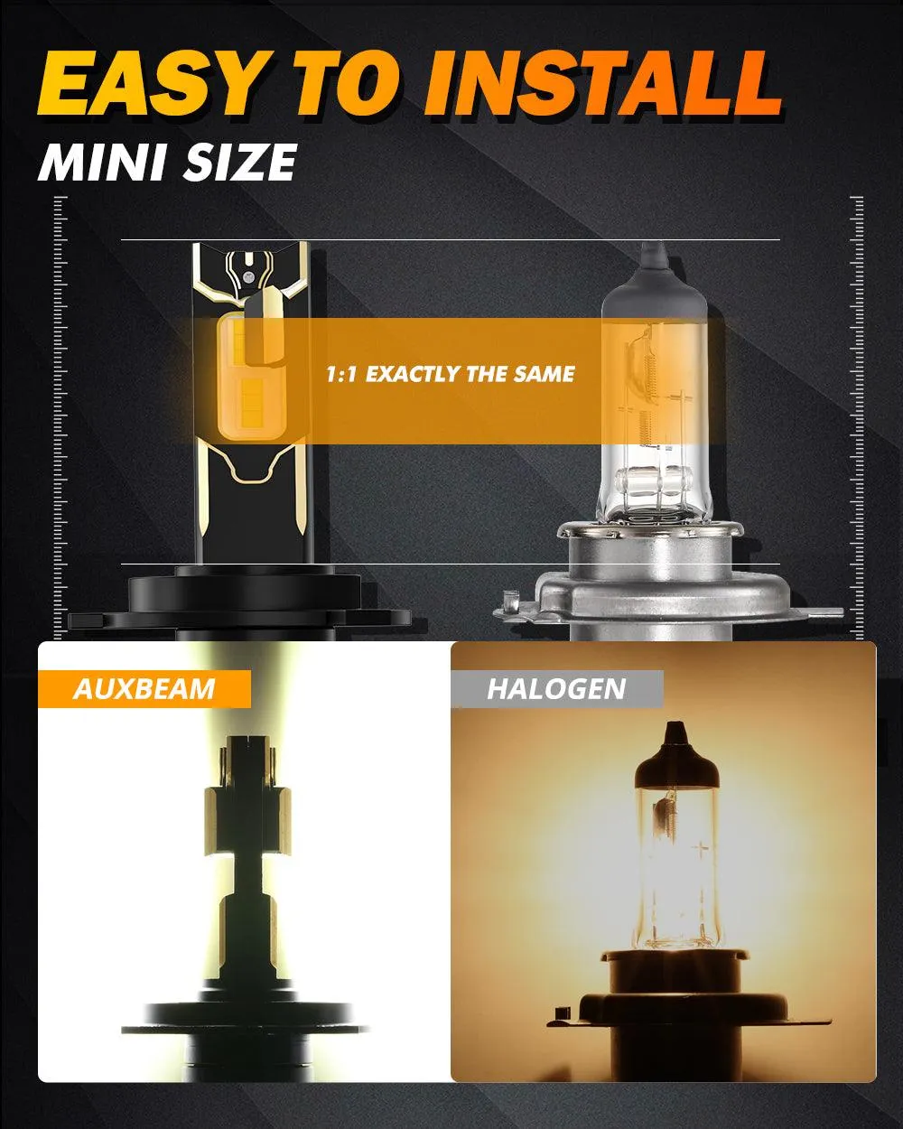 For 2000-2001 Honda CR-V H4 LED Headlight Bulbs