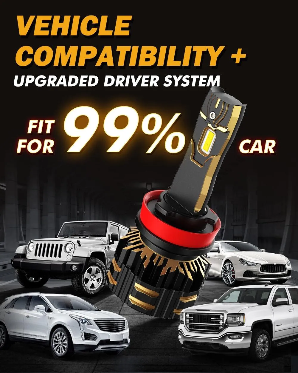 For 2015-2019 Honda CR-V 9005 H11 LED Headlight Bulbs Bundle