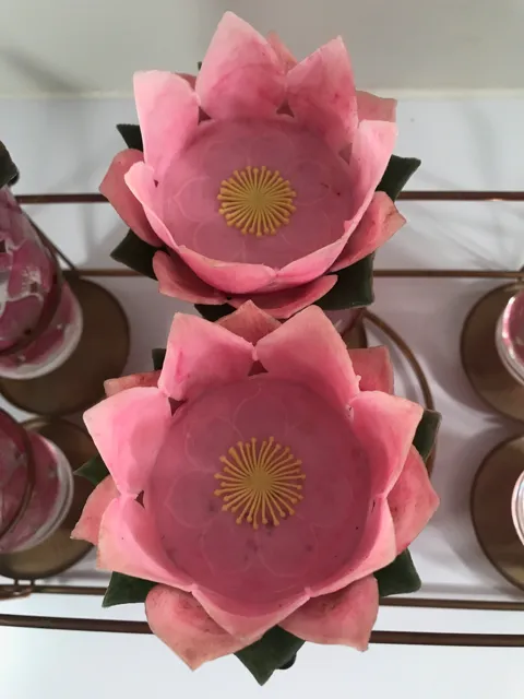 Fred Press Signed Mid-Century Lotus Flower Tipsy Tim 13 Piece Set