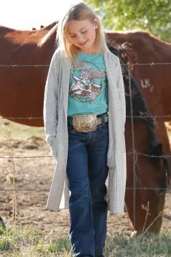 Girl's Cruel Duster Hyland Print Sweater