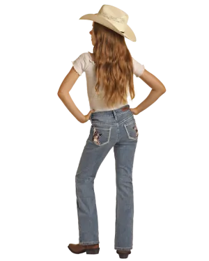 Girl's Rock & Roll Cowgirl Bootcut Jean #BG4MD04240