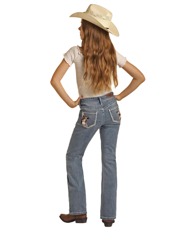 Girl's Rock & Roll Cowgirl Bootcut Jean #BG4MD04240