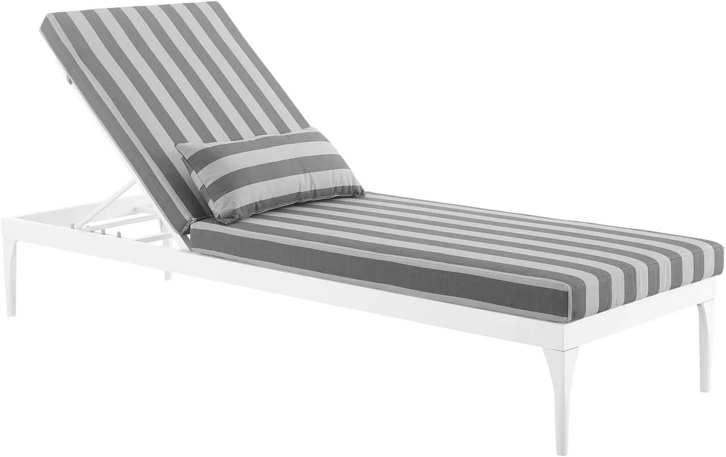 Hattie Outdoor Swimming Poolside Lounger (White   Grey ) Set of 2