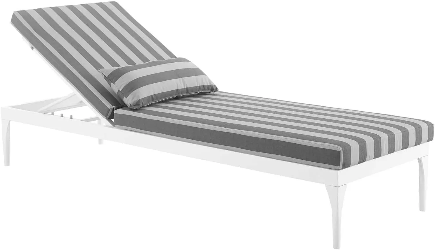 Hattie Outdoor Swimming Poolside Lounger (White   Grey ) Set of 2