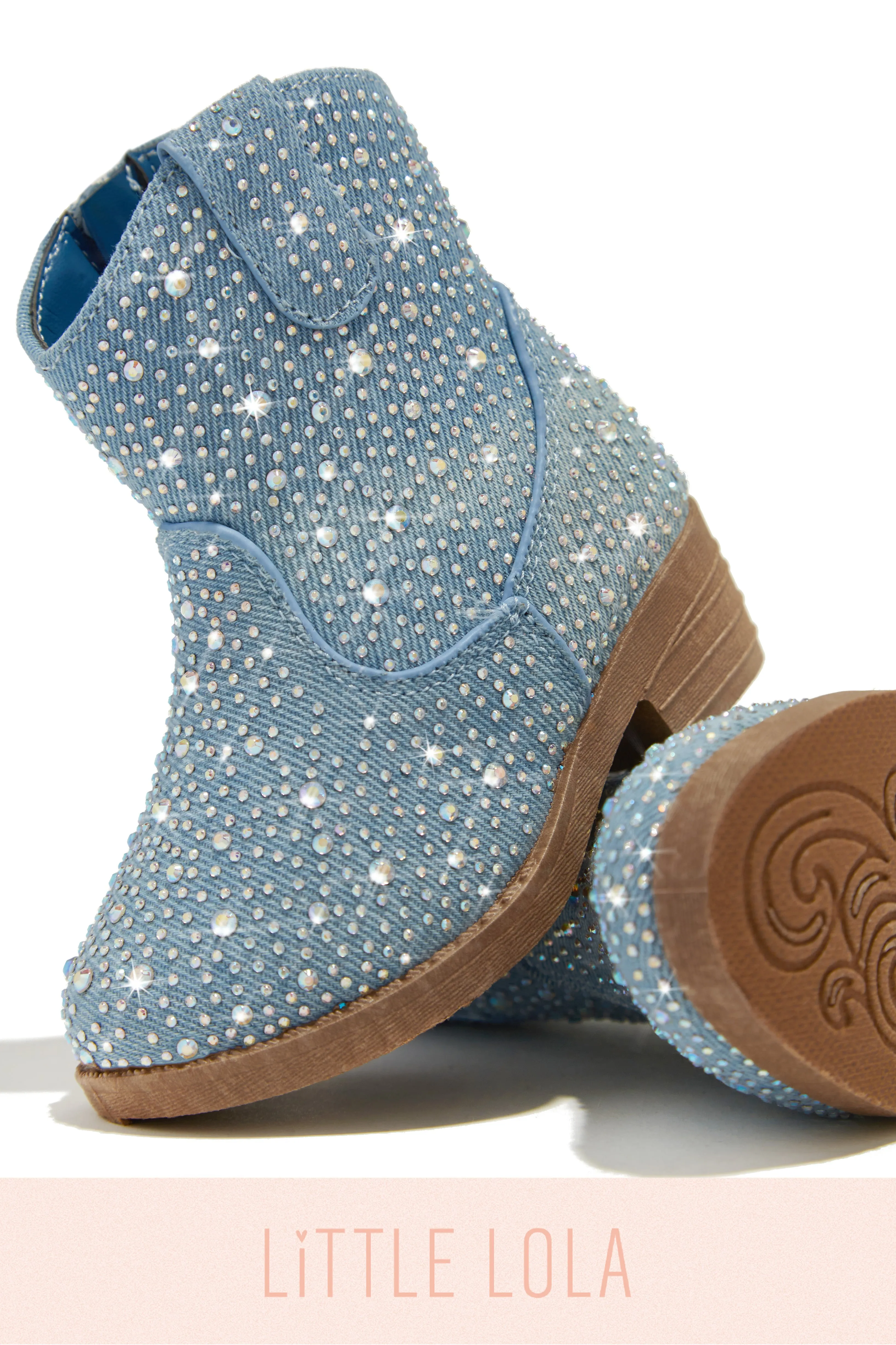 Kaleen Kids Embellished Cowgirl Boots - Denim