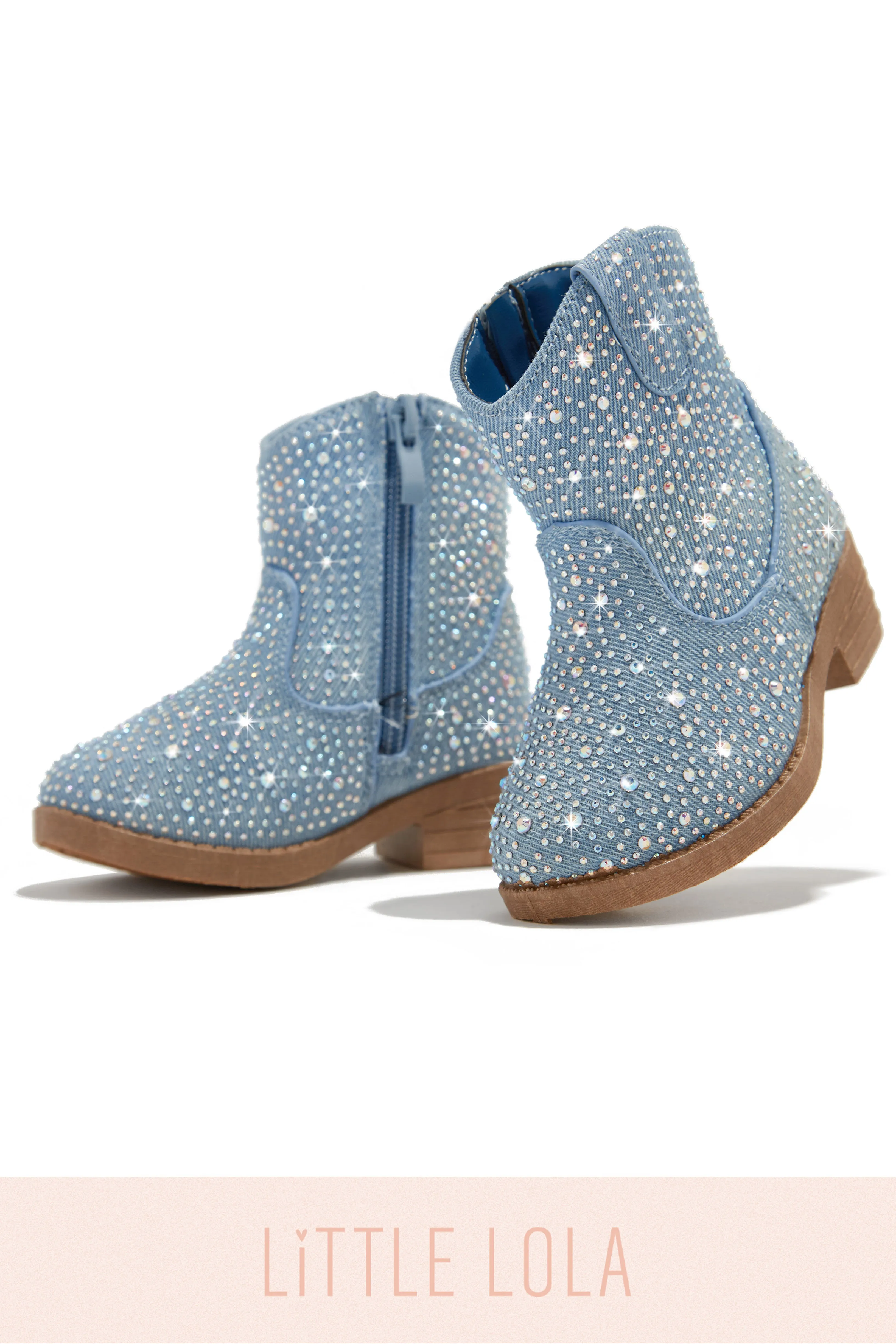 Kaleen Kids Embellished Cowgirl Boots - Denim