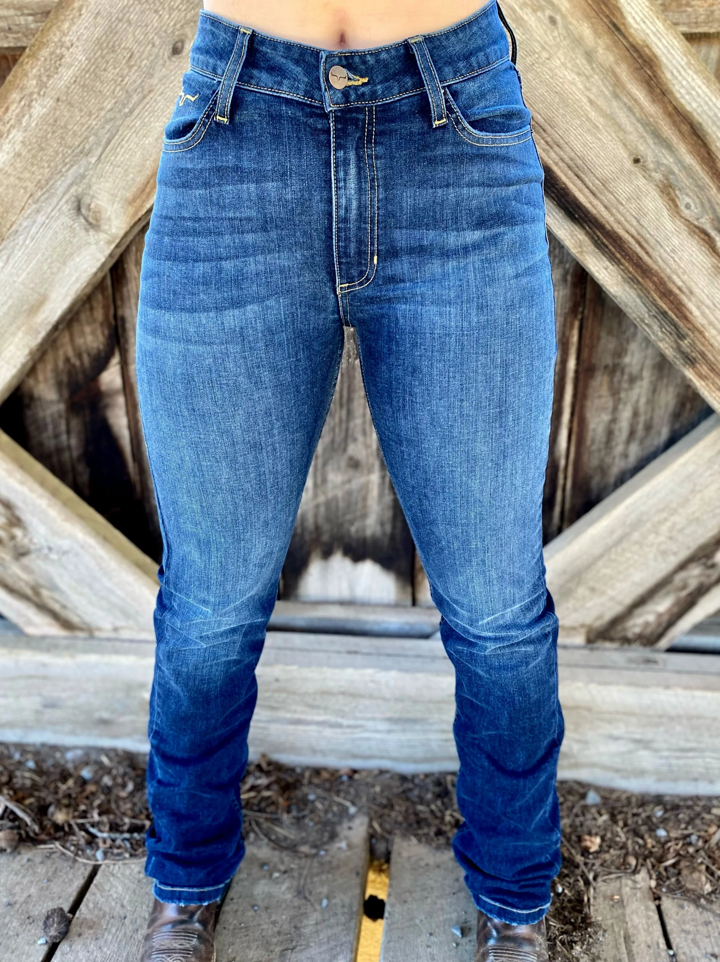 Kimes Ranch Sarah Dark Wash Slim Fit Boot Cut
