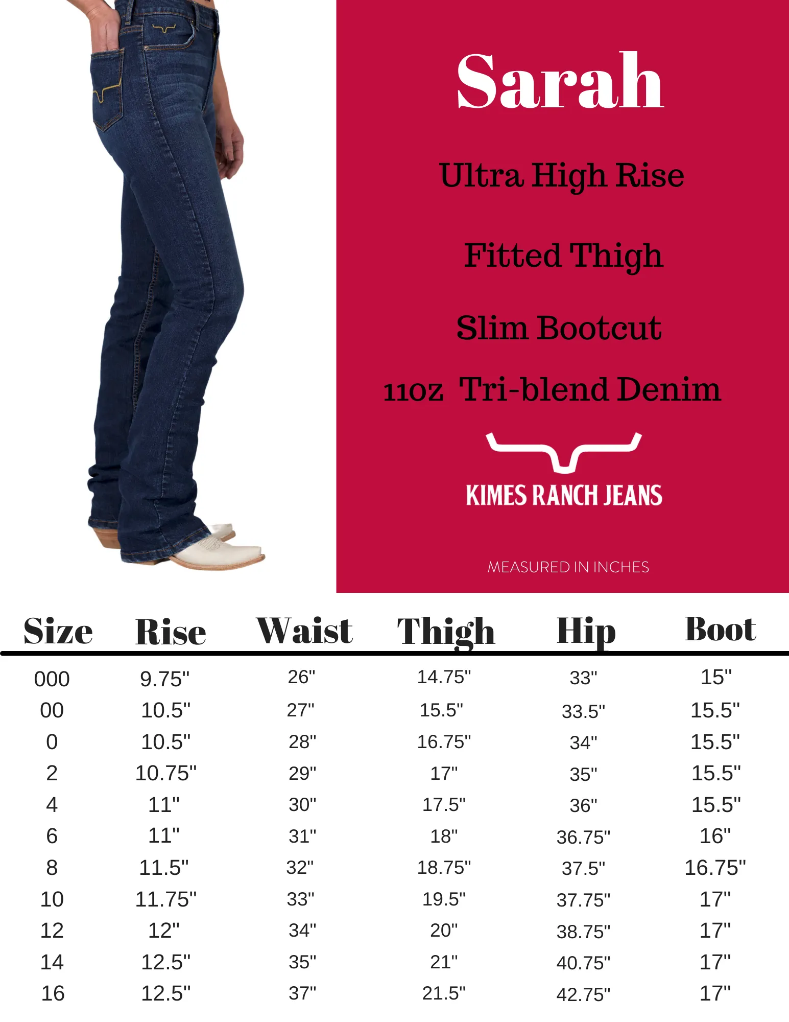 Kimes Ranch Sarah Dark Wash Slim Fit Boot Cut