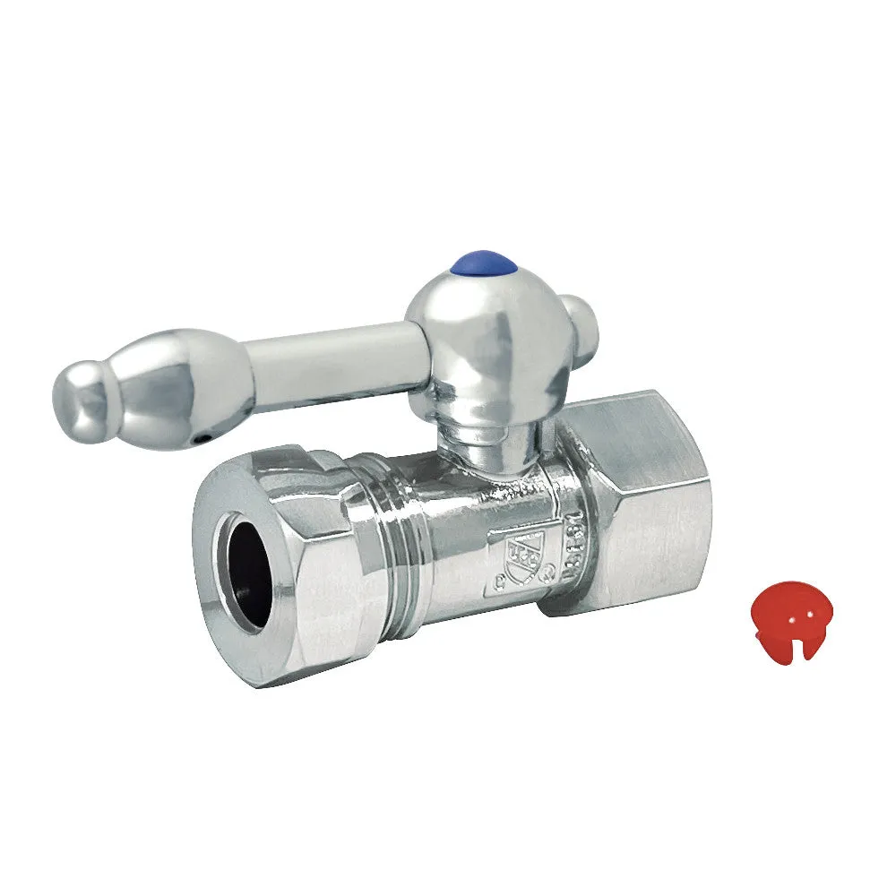 Kingston Brass 1/2" FIP x 1/2" or 7/16" Slip Joint Straight Shut-Off Valve