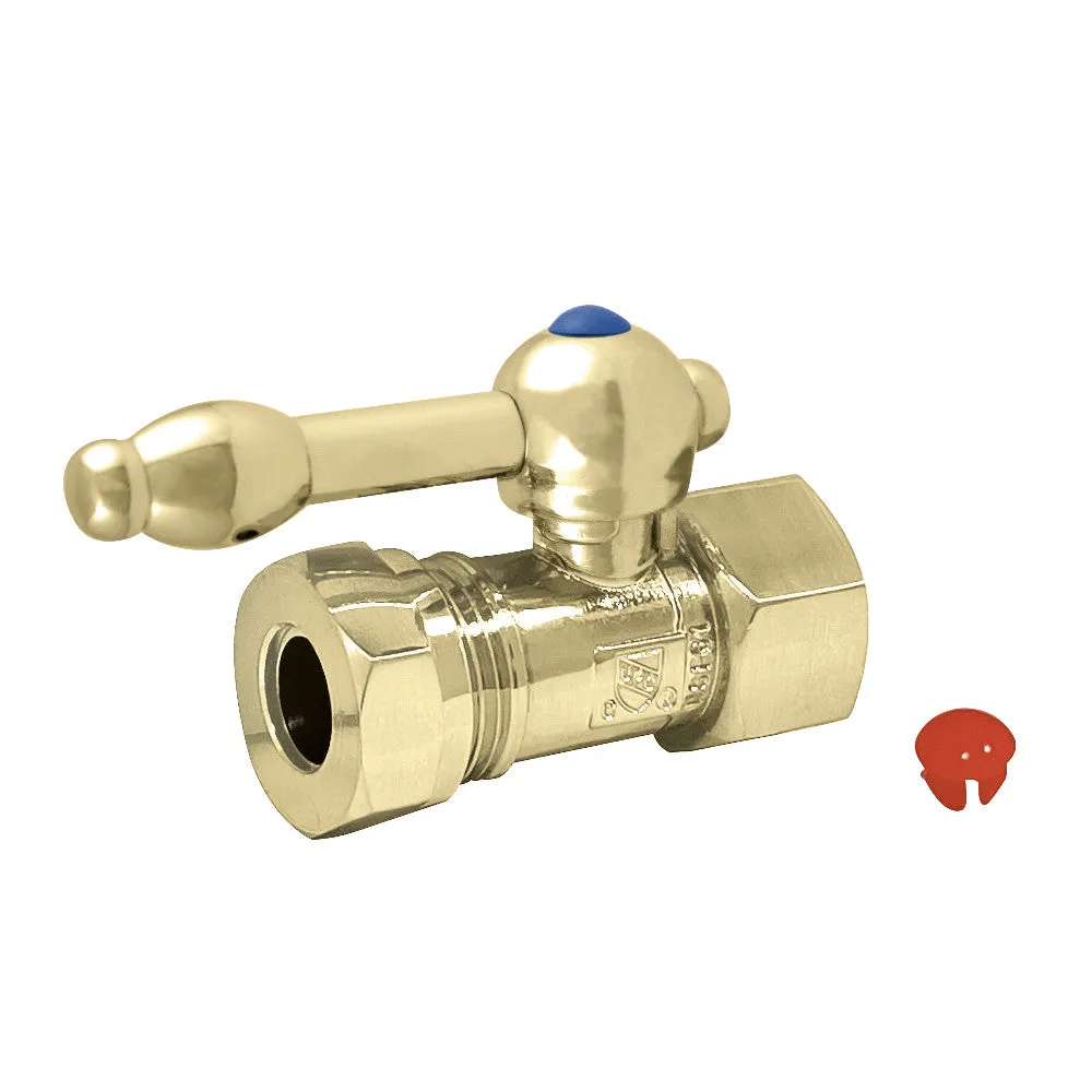 Kingston Brass 1/2" FIP x 1/2" or 7/16" Slip Joint Straight Shut-Off Valve