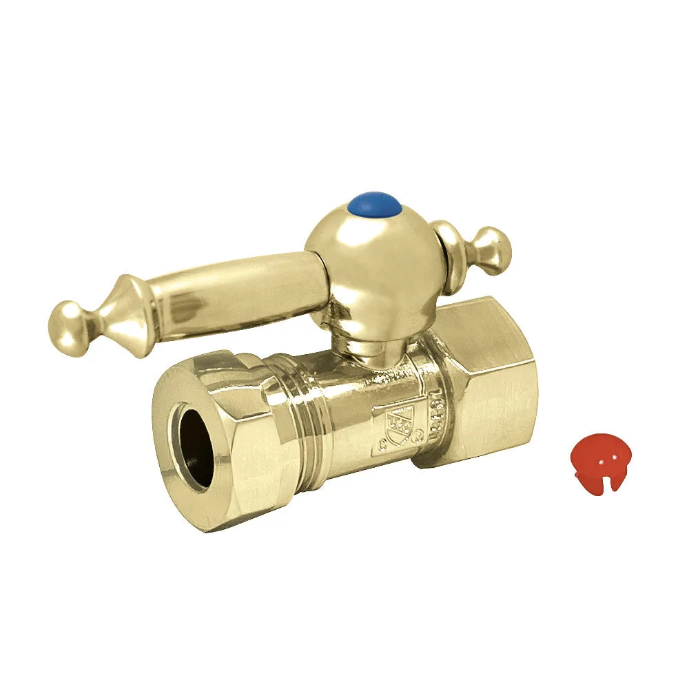Kingston Brass 1/2" FIP x 1/2" or 7/16" Slip Joint Straight Shut-Off Valve