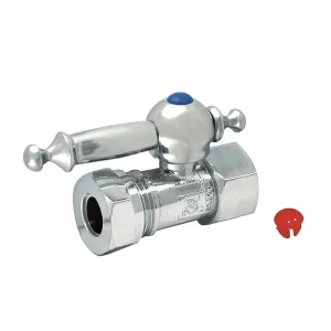Kingston Brass 1/2" FIP x 1/2" or 7/16" Slip Joint Straight Shut-Off Valve