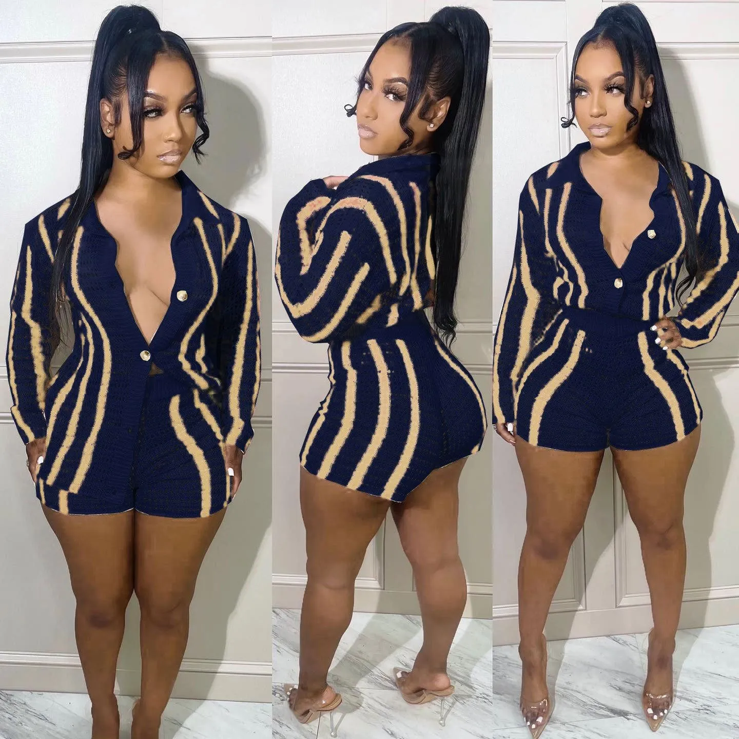Long Sleeve Two Piece Set Cardigan Sweaters