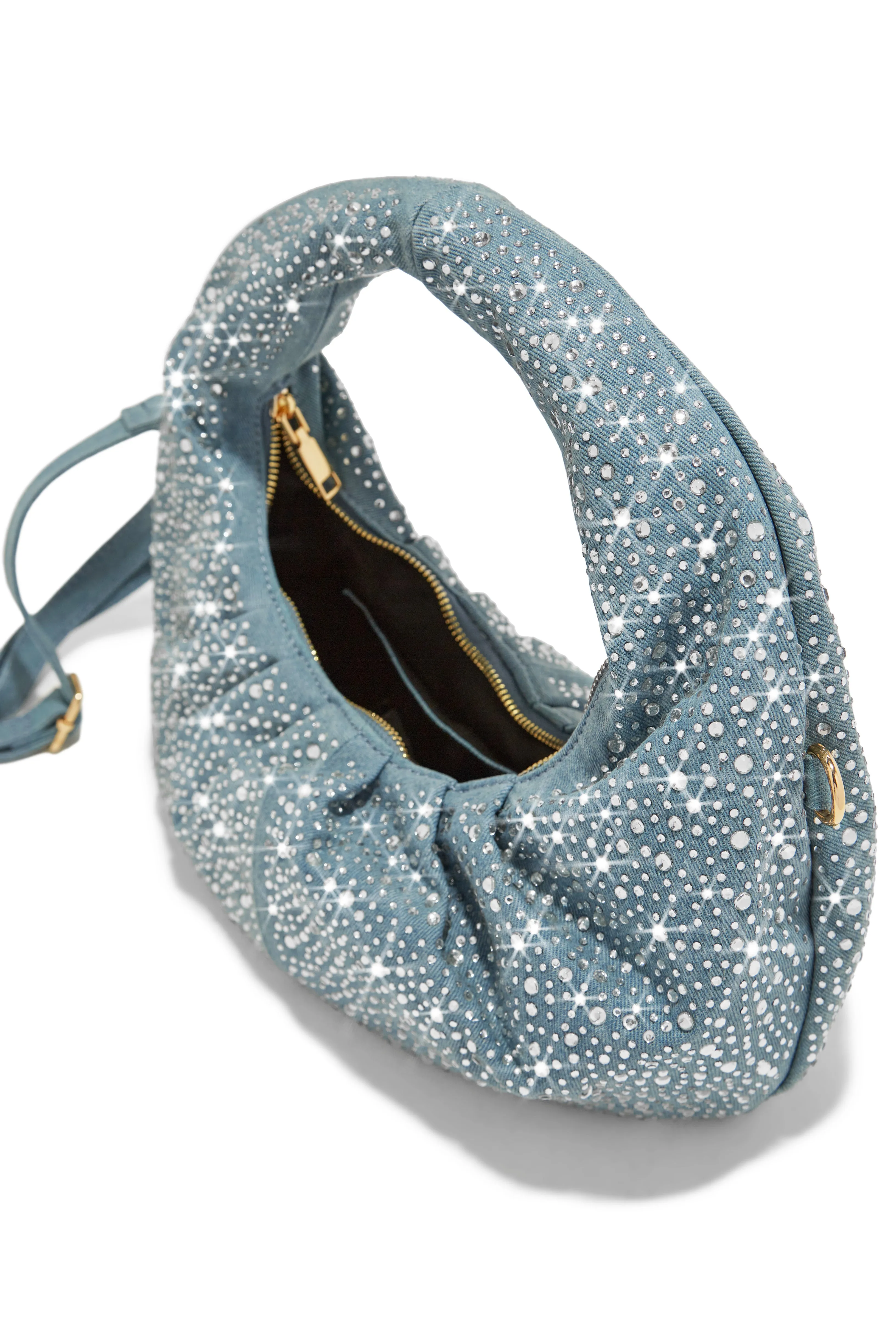Makaila Embellished Bag - Denim