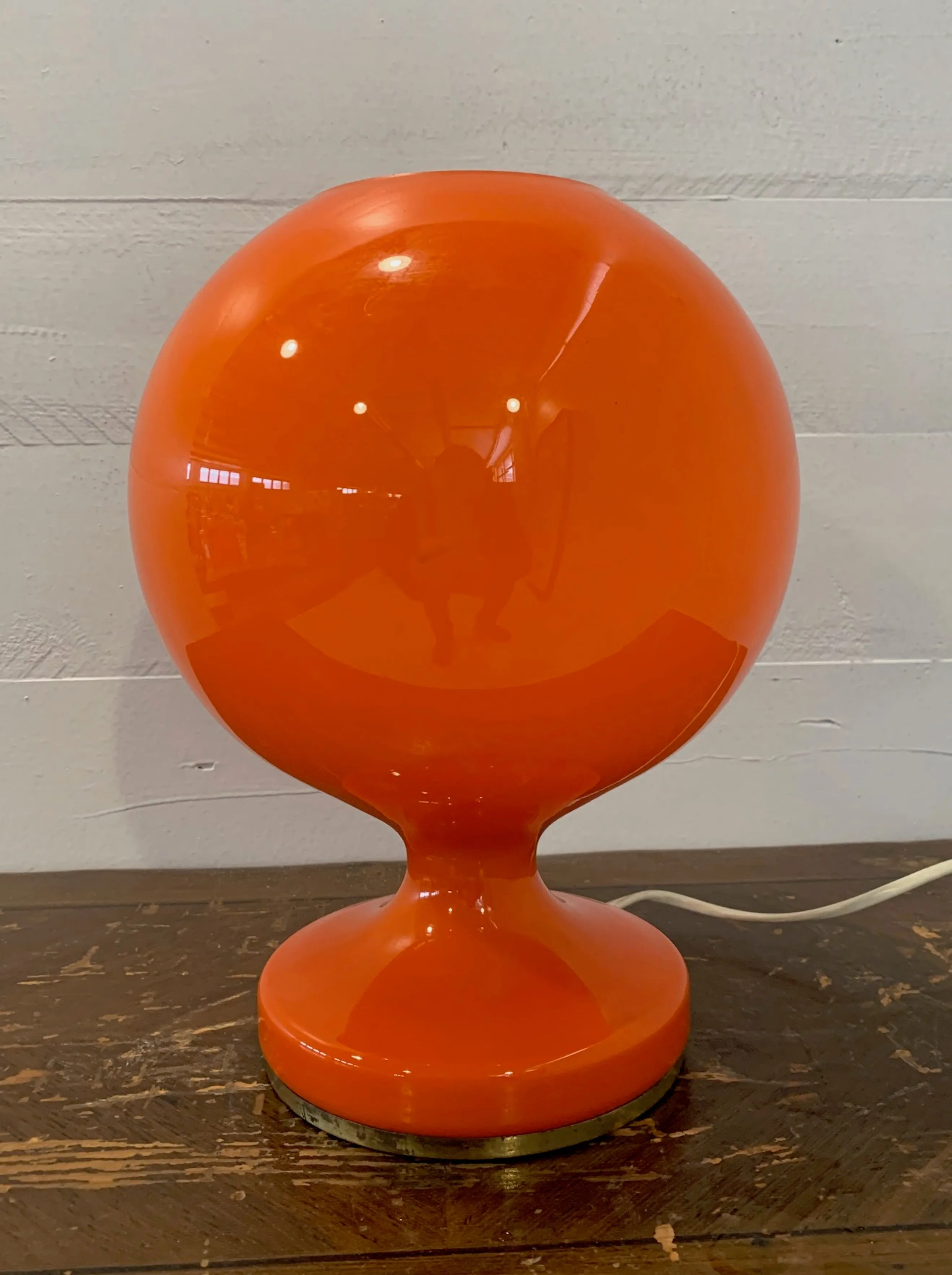 Mid Century  Stepan Tapery  Opaline Glass  Table  Lamp  #3871  Byron