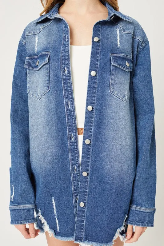 Nash Distressed Denim Shirt