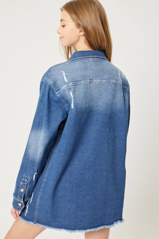 Nash Distressed Denim Shirt