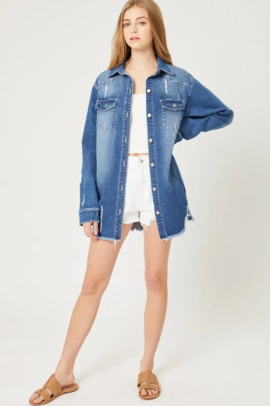 Nash Distressed Denim Shirt