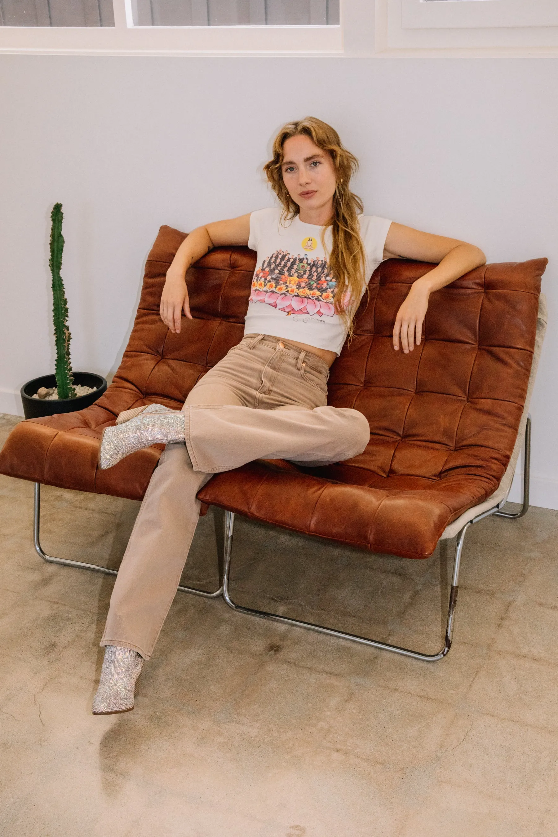 Ochre Westward High Rise Bootcut