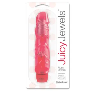 Juicy Jewels Ruby Dream Flexible Realistic Red Vibrator