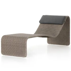 Shergi Outdoor Swimming Poolside Lounger (Brown)