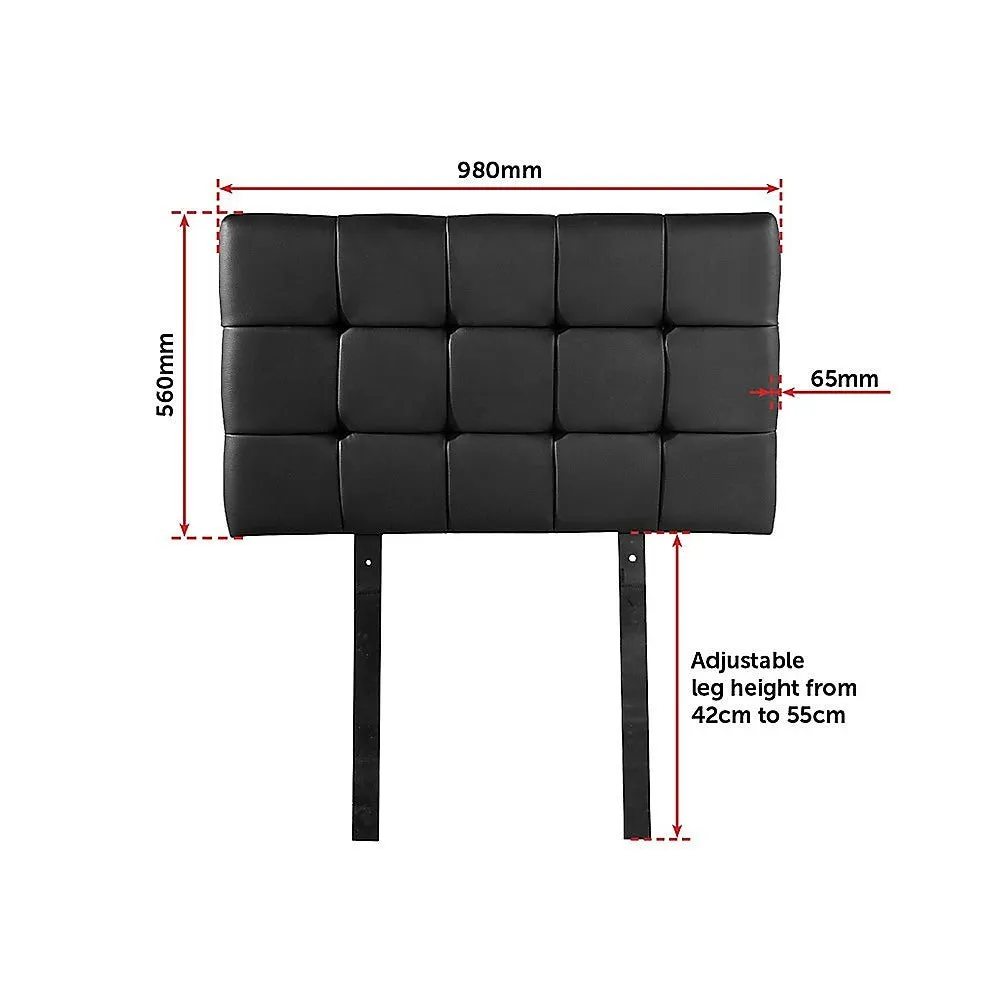 Single Size | Deluxe Headboard Bedhead (Black)