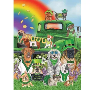 St. Patrick'S Day Dog Party - Full Round 40*50CM 24 Colors