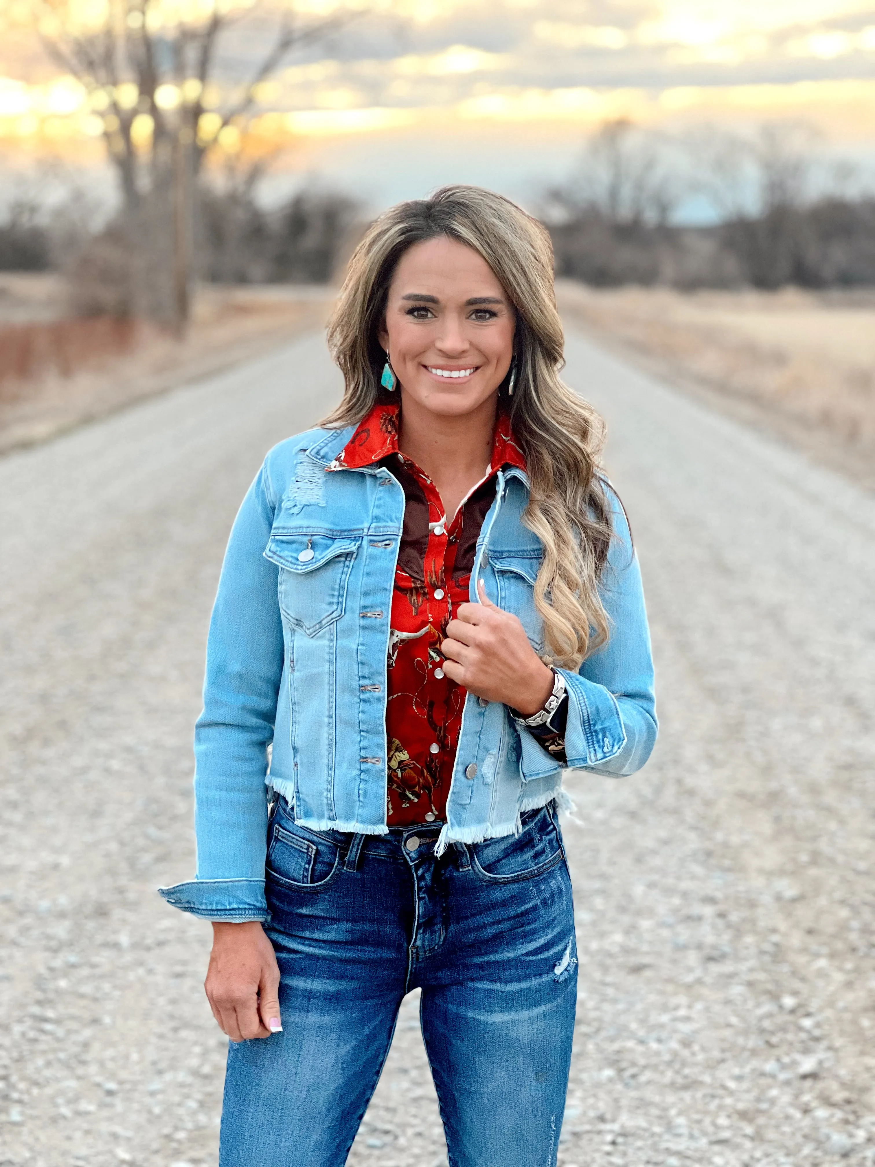The Red Classic Cowboy Button Up