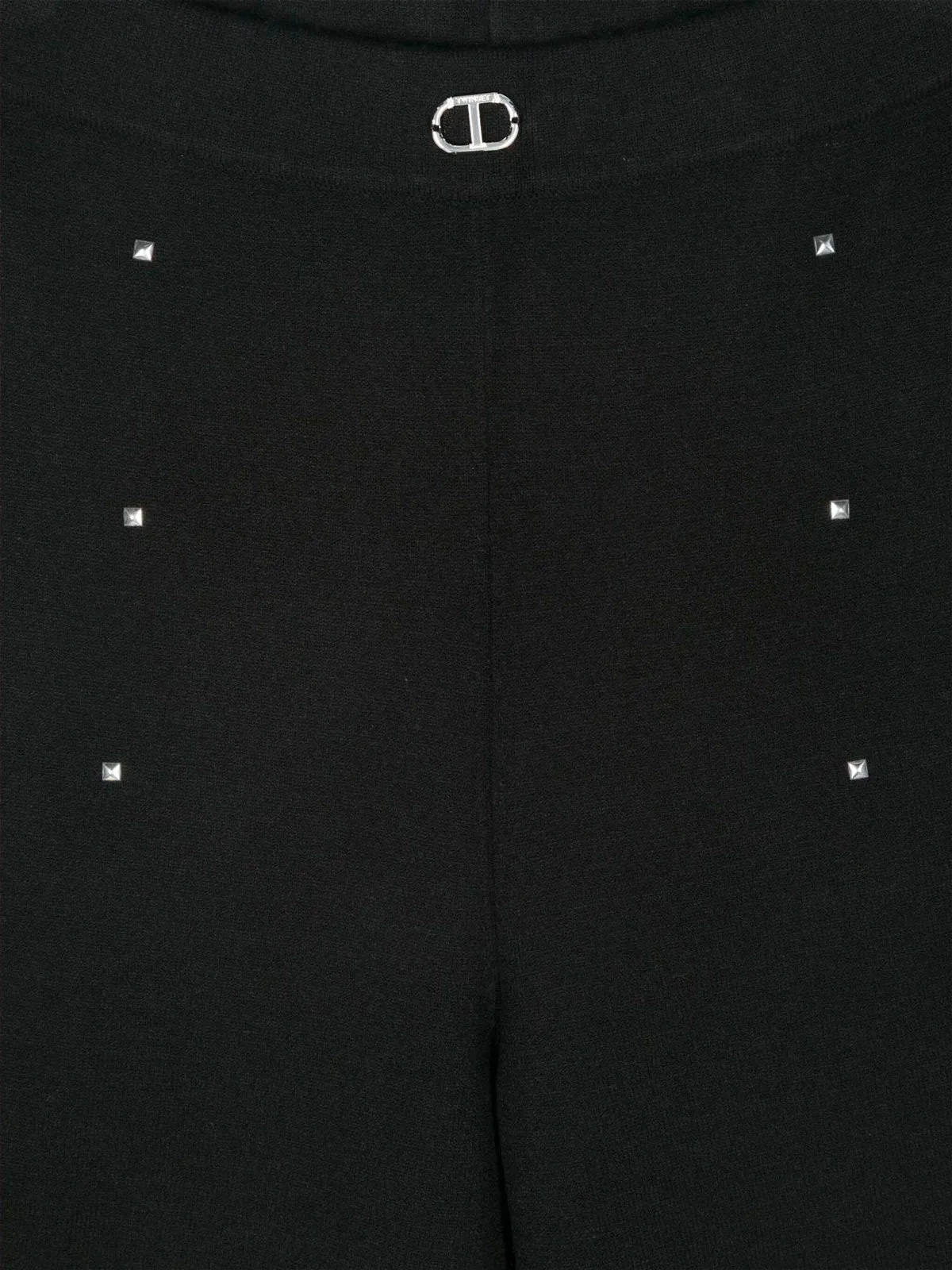 Twinset Girls’ black ribbed knit trousers