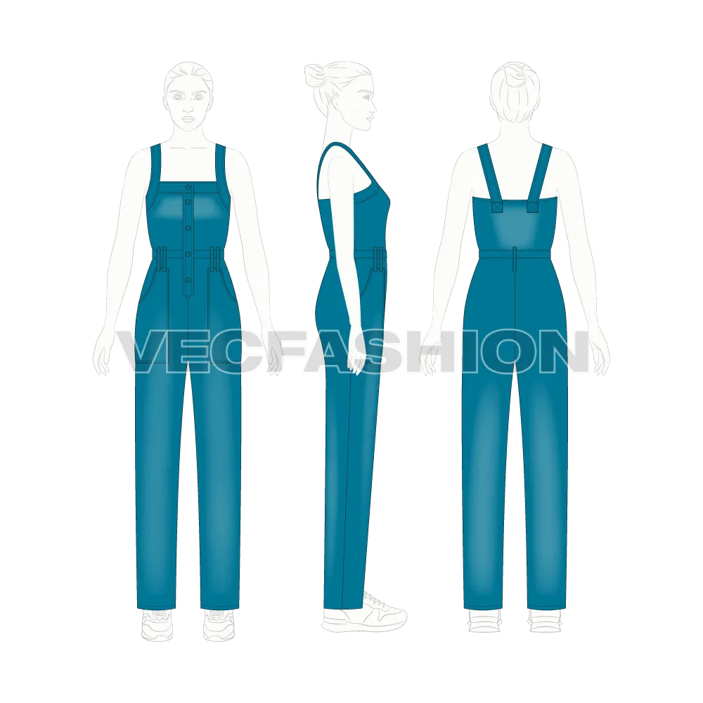 Women's Denim Dungaree