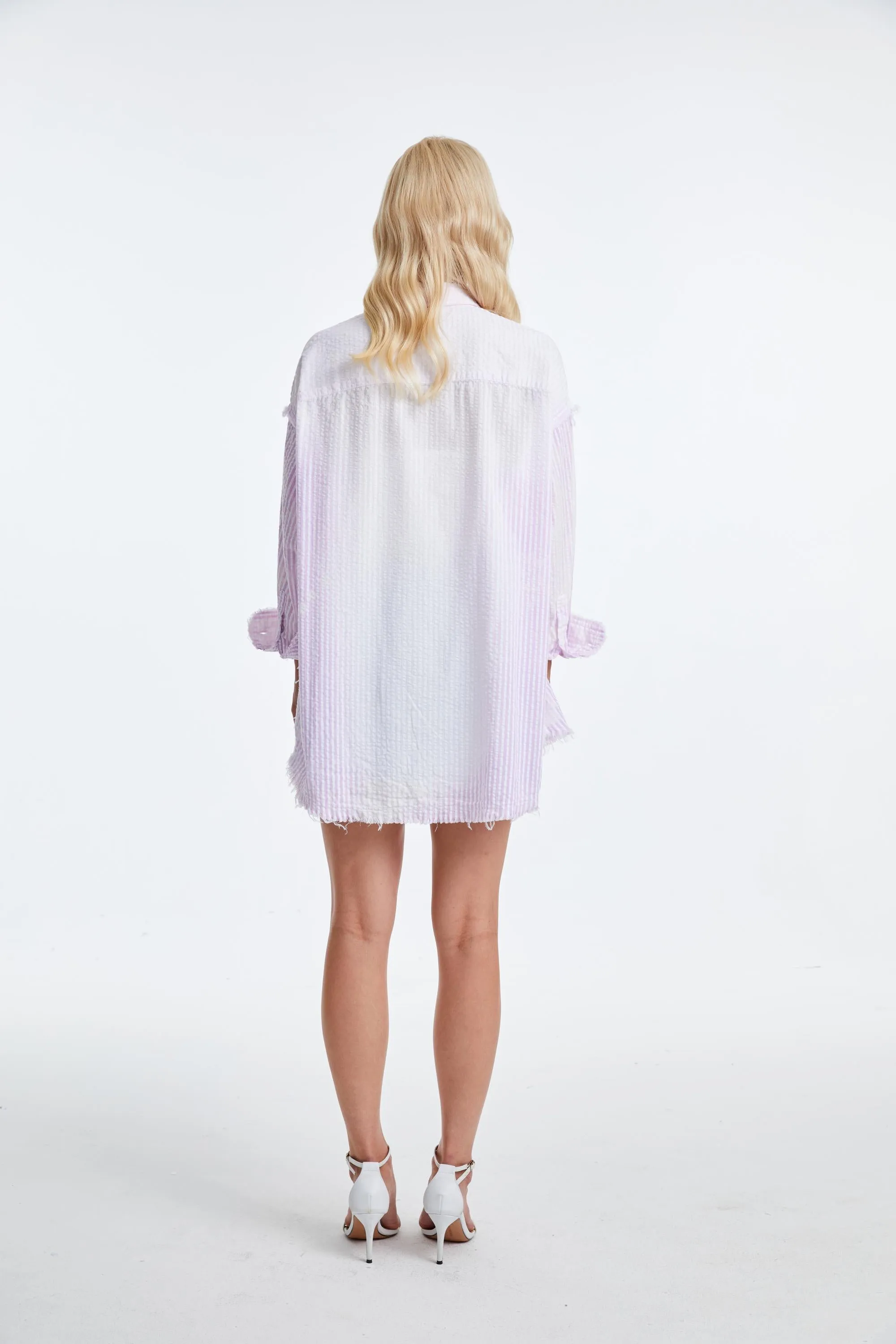 Women'S Ragged Long Sleeve Loose Shirt